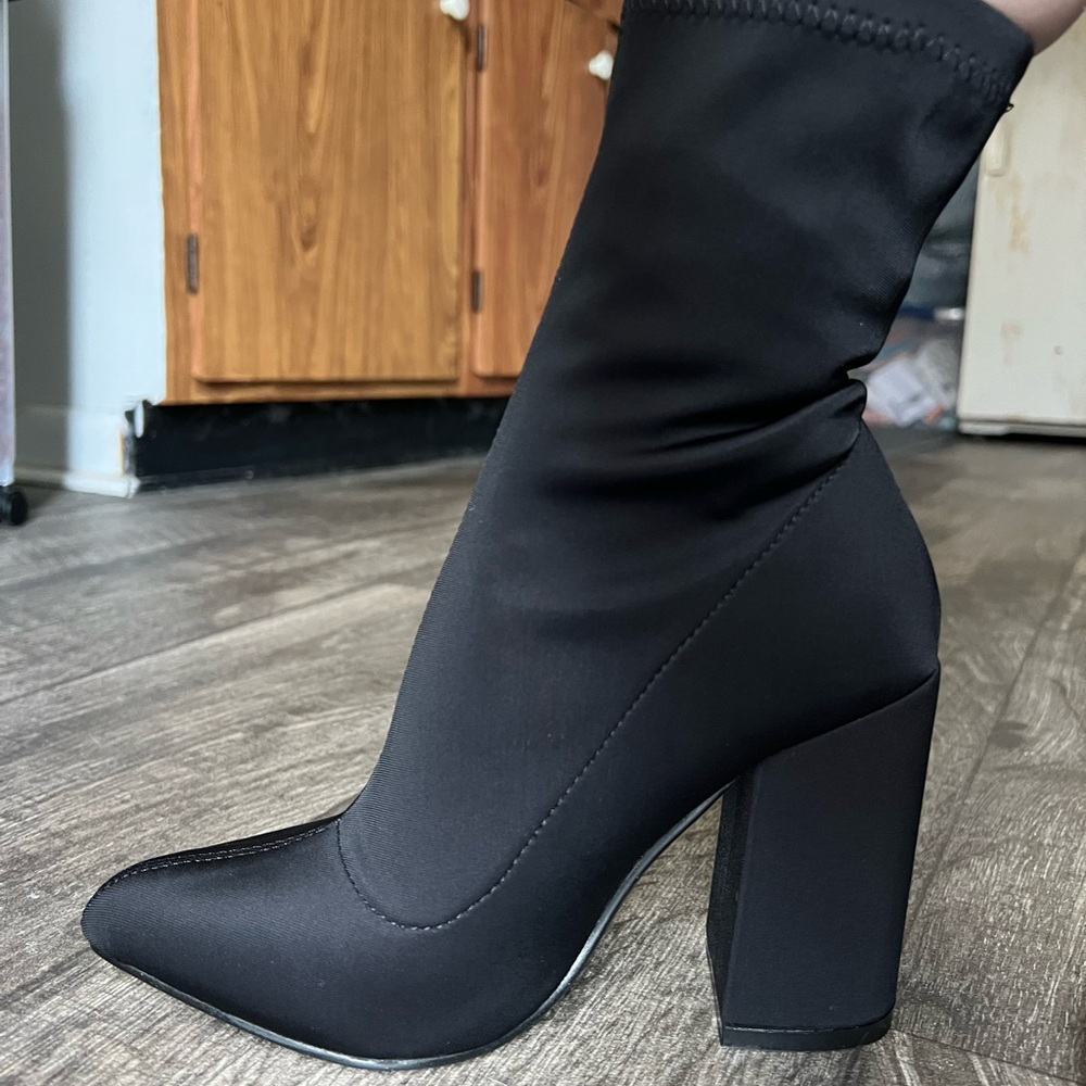 Nasty Gal Black Heeled Boots